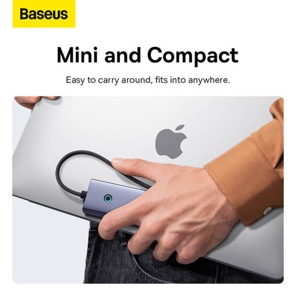 Baseus UltraJoy Series 5-Port HUB - USB-A to 4-USB 3.0 + 1-USB-C, High-Speed Data Transfer - Image 3