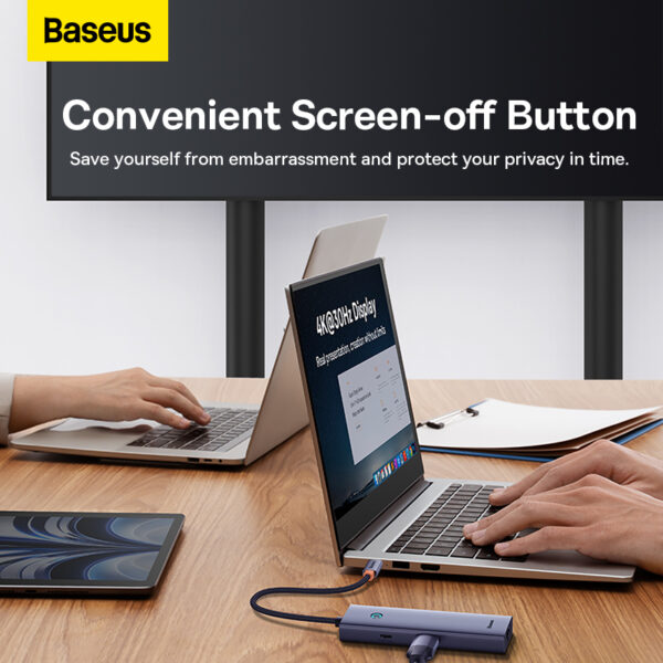 Baseus UltraJoy Series 6-Port HUB - USB-A to 4-USB 3.0, 1-USB-C, 1-RJ45 Ethernet (1000Mbps) - Image 4