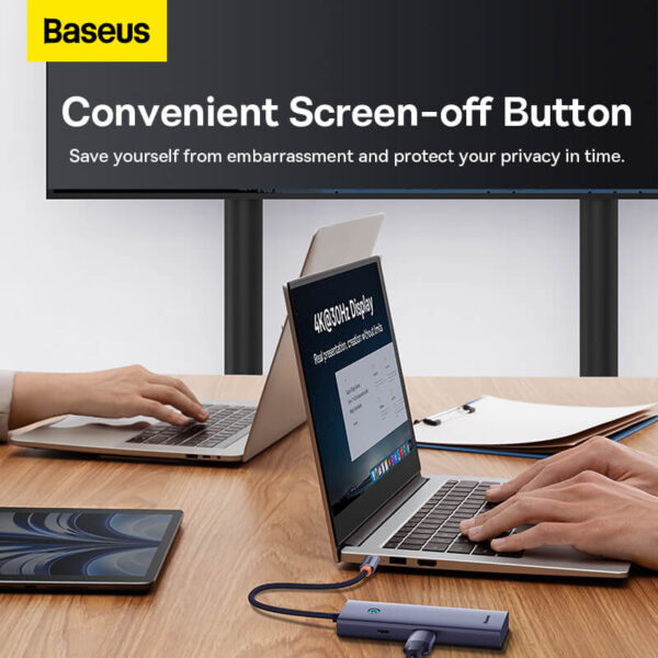 Baseus UltraJoy Series 5-Port HUB - USB-A to 4-USB 3.0 + 1-USB-C, High-Speed Data Transfer - Image 6