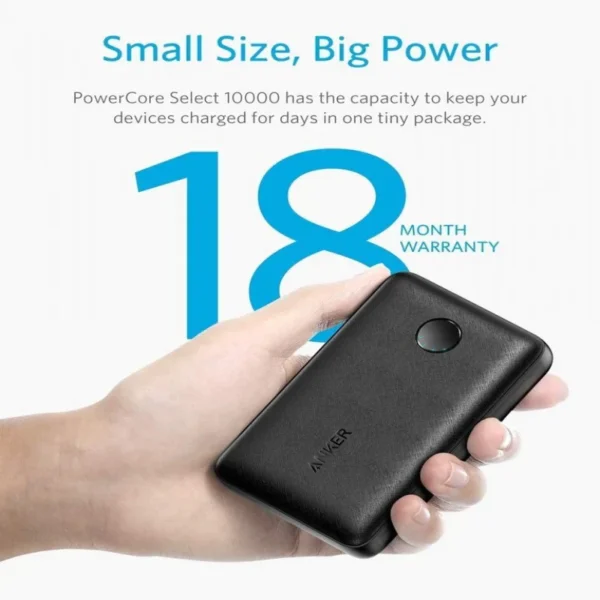 Anker PowerCore Select 10000mAh Power Bank - Dual USB Output, Compact & Lightweight - Image 2