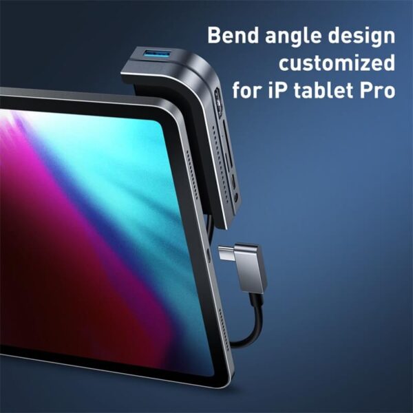 Baseus Bend Angle No.7 Multifunctional Type-C HUB Converter - 6-in-1 with 100W PD, 4K HDMI, USB 3.0, SD/TF - Image 7