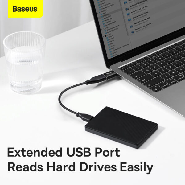 Baseus Ingenuity Series Mini OTG Adapter – Type-C to USB-A 3.1, Black - Image 5