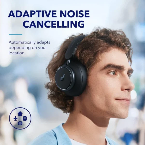 Soundcore Space Q45 - Adaptive ANC Wireless Headphones | Hi-Res Audio, 50H Playtime, Multipoint & Transparency Mode - Image 2