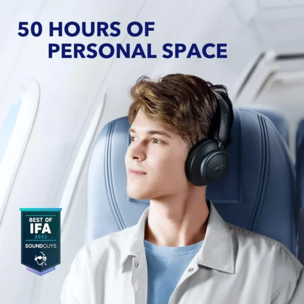 Soundcore Space Q45 - Adaptive ANC Wireless Headphones | Hi-Res Audio, 50H Playtime, Multipoint & Transparency Mode - Image 3
