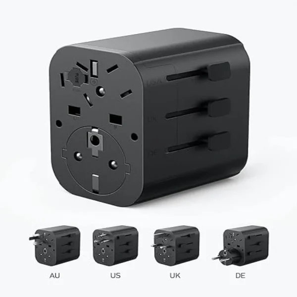 Anker 312 PowerExtend 30W Wall Charger with Travel Plug - USB-C PD + USB-A | Black
