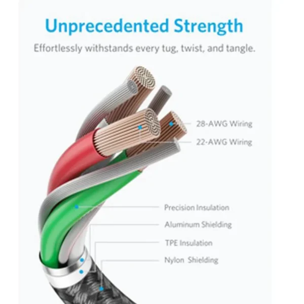 Anker PowerLine Select+ USB Cable with Lightning Connector - 6ft / 1.8m - MFi Certified - Image 3