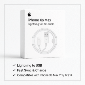 iPhone XS Lightning to USB-A Cable - Fast Charging & Sync, 1 Meter