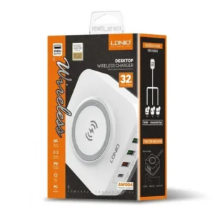 LDNIO AW004 Desktop Wireless Charger - 32W Fast Charging with QC3.0