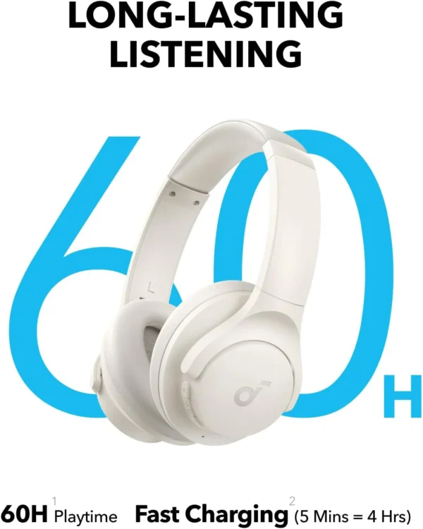 Anker Soundcore Q11i Wireless Headphones - Hi-Res Audio, 60H Battery, BassUp, Multipoint | White