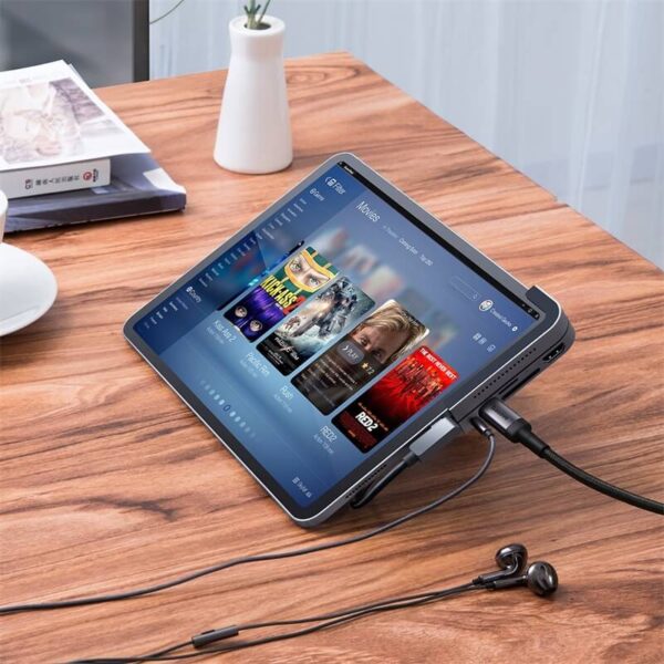 Baseus Bend Angle No.7 Multifunctional Type-C HUB Converter - 6-in-1 with 100W PD, 4K HDMI, USB 3.0, SD/TF - Image 3