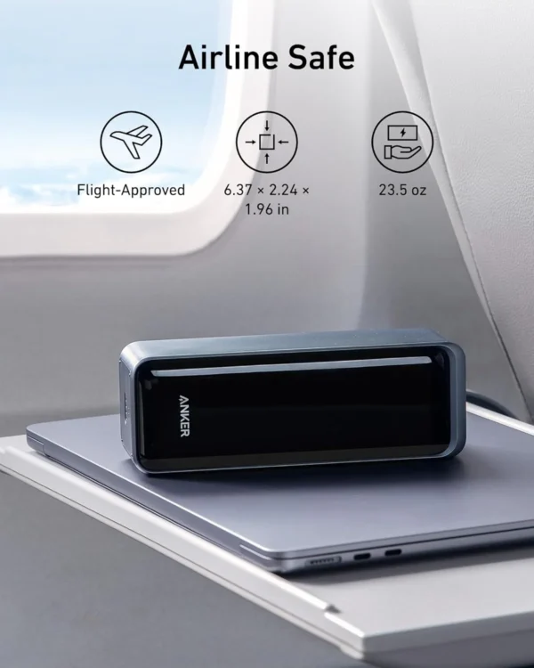 Anker Prime 27,650mAh 250W Power Bank - LCD Display, USB-C Fast Charging, App Support - Black - Image 3
