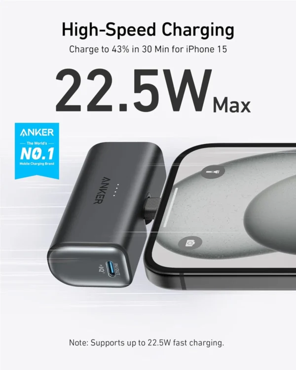 Anker Nano Power Bank - 22.5W Fast Charging | Built-In USB-C Connector | Ultra-Compact - Image 5