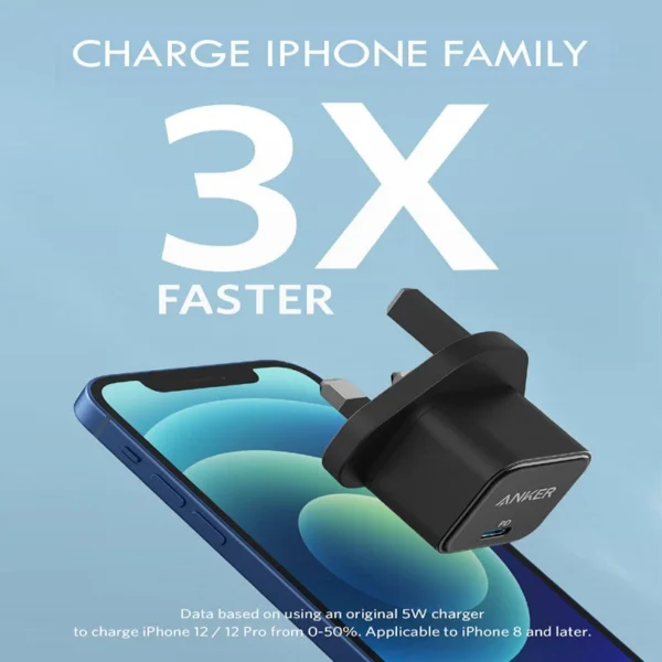Anker PowerPort III Cube 20W USB-C PD Charger - Compact Fast Charger for iPhone & Android - Image 4