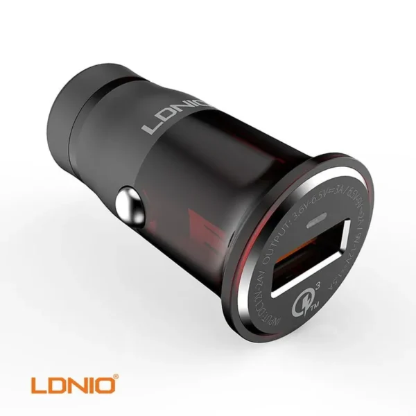 LDNIO C304Q Car Charger - Dual USB with QC3.0 & Micro USB Cable Included - Image 2