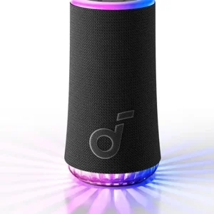 Soundcore Glow Portable Speaker - RGB Light Show, BassUp-, IP67 Waterproof, 12H Playtime