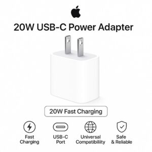 Apple 20W USB-C Power Adapter - Fast Charging Wall Charger (Original)