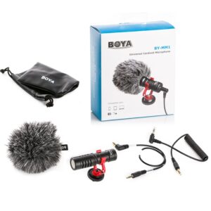 BOYA BY-MM1 Universal Cardioid Microphone - Compact On-Camera Mic