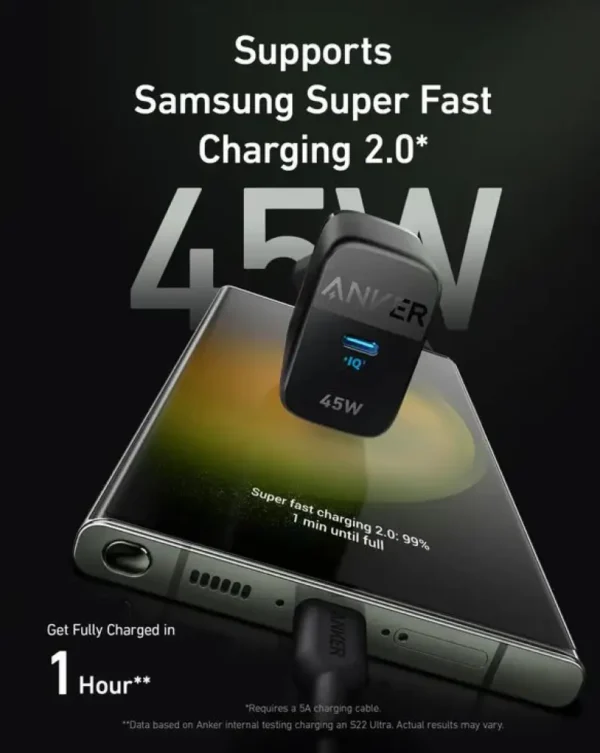 Anker 312 PowerExtend 30W Wall Charger with Travel Plug - USB-C PD + USB-A | Black - Image 3
