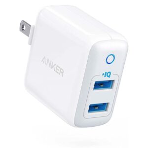 Anker PowerPort II IQ Wall Charger - 12W Dual USB Charger with 2 PowerIQ Ports