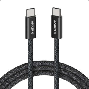 Anker Zolo USB-C to USB-C 240W Braided Cable - 6ft / 1.8m - Black | Ultra Fast Charging