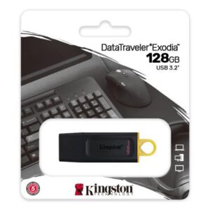 Kingston Original USB Flash Drive 128GB - USB 3.2 Gen 1 (Black)