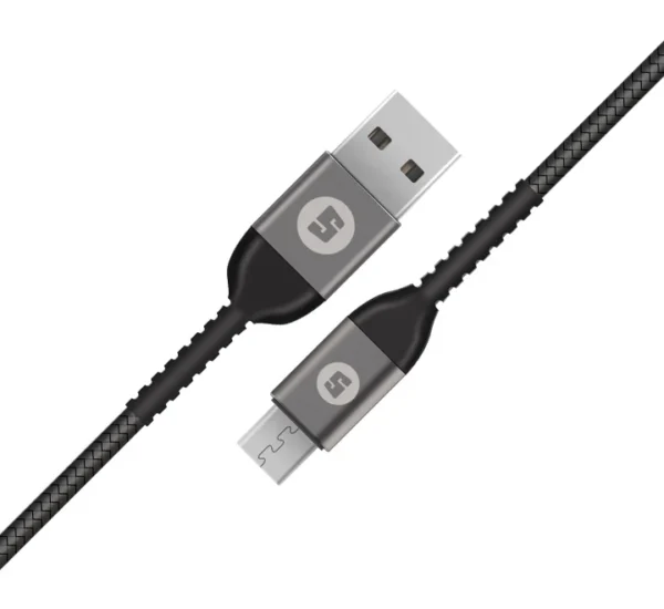 Space ChargeSync Rope 2M Micro USB Cable CE-441 - Extra Long 6.5ft Fast Charging - Image 3