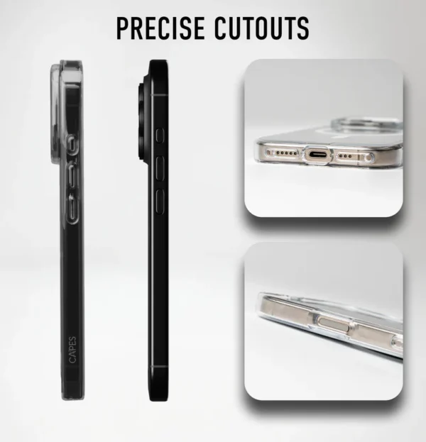 iPhone 15 Pro / 15 Pro Max Clear Case with MagSafe - Transparent Magnetic Shockproof Cover - Image 3