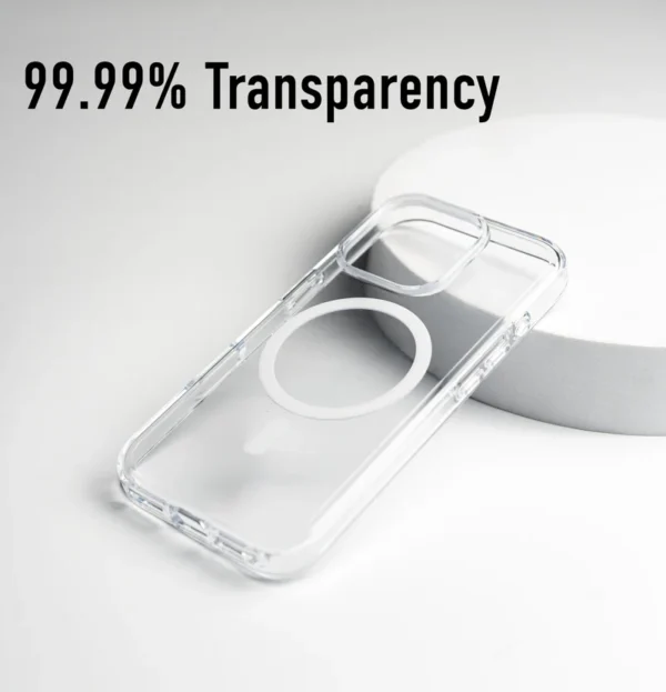 iPhone 15 Pro / 15 Pro Max Clear Case with MagSafe - Transparent Magnetic Shockproof Cover - Image 4