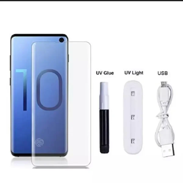 Samsung Galaxy S20 / S20+ / S20 Ultra UV Tempered Glass - Full Adhesive Screen Protector with Fingerprint Unlock Support - Image 4