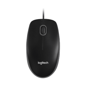Logitech B100 USB Optical Mouse – Top View